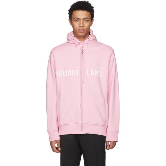 Helmut Lang Zip Hoodie Pink Shayne Oliver Campaign Print Hoody - Picture 1 of 16